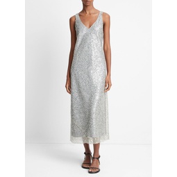Lucite Metallic Sequin Slip Dress