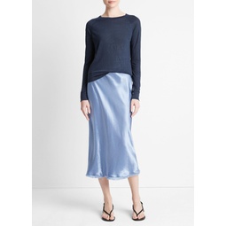 Linen Raglan-Sleeve Pullover