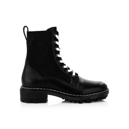 Shiloh Lace-Up Leather Combat Boots