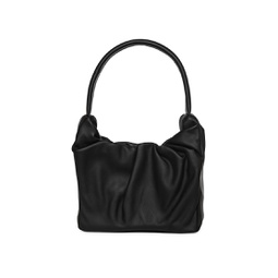 Felix Ruched Leather Top Handle Bag