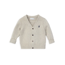 Baby Boys Combed Cotton Button-Front Cardigan