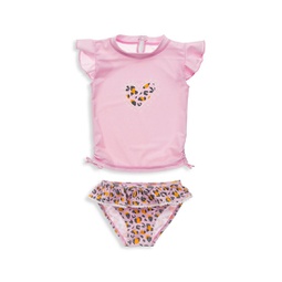 Baby Girls Leopard Love Two-Piece Top & Ruffle Bottom Set