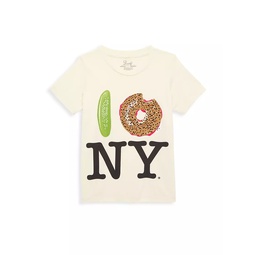 Little Kids & Kids Pickle Bagel NY T-Shirt