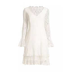 Tiered Flounce Lace Dress