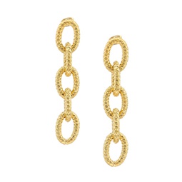 XL Links 22K Goldplated Linear Earrings