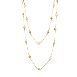 Candies 22K Goldplated & Mixed-Stone Station Necklace