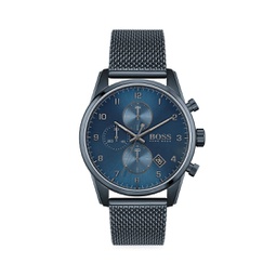 Skymaster Blue Stainless Steel Chronograph Bracelet Watch