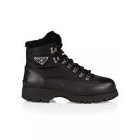 Brixxen 38 Shearling-Lined Leather & Nylon Hiking Boots