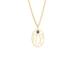 22K Goldplated & Lapis Lazuli Virgo Pendant Necklace