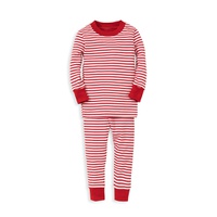 Little Kids Santa Santics Stripe Pajamas Set