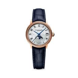Maestro Moon Phase Diamond & Mother-Of-Pearl Leather Watch
