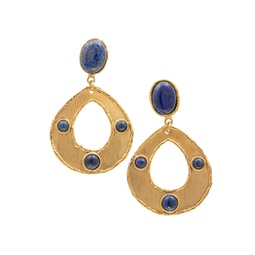Thalita 22K Gold-Plated & Lapis Lazuli Drop Earrings