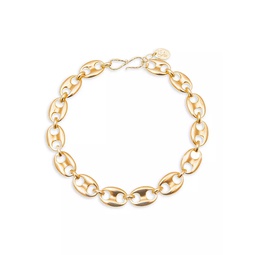 Composition Abstraite Neo 22K Goldplated Collar Necklace