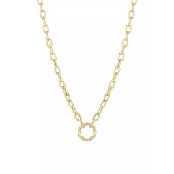 Charmed 14K Yellow Gold Oval-Link Chain Necklace