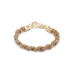 Knot Braid Thick Gold-Plated Sterling Silver Bracelet