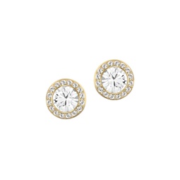 Angelic Swarovski Crystal Goldplated Round Stud Earrings