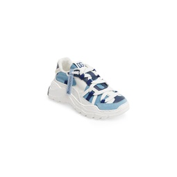Kids Faux Leather Hiking Sneakers