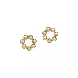 Daisy 22K Gold-Plated & Swarovski Crystal Stud Earrings