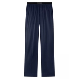 Silk-Blend Pajama Pants