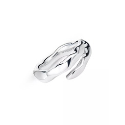 Classico Squiggle Silver Bypass Ring
