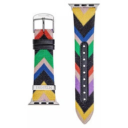 Apple Watch Multicolor Fabric and Leather Watch Strap/22MM