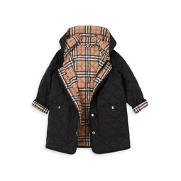 Little Boys & Boys Reilly Diamond Quilted Hooded Coat