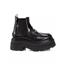 Carter Leather Platform Ankle Boots