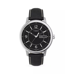 Chicago Leather Strap Watch