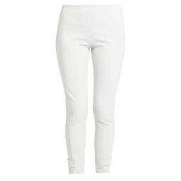 Button-Cuff Ankle-Crop Trousers
