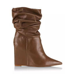 Ashlee Leather Wedge Boots