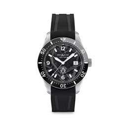 1858 Iced Sea Stainless Steel & Rubber Watch