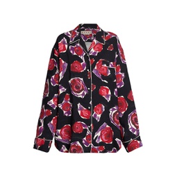 Rose-Print Long-Sleeve Shirt