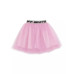 Little Girls & Girls Logo Band Tulle Skirt