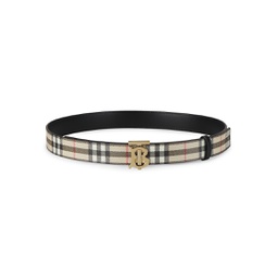 Reversible TB Check Coated Canvas Belt