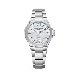 Riviera Stainless Steel, Mother-Of-Pearl & Diamond Bracelet Watch
