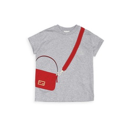 Little Girls Trompe Loeil Bag Graphic T-Shirt