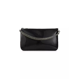 Loubila Embellished Patent Leather Pouch-On-Chain