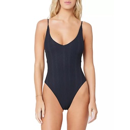 Gianna Strappy Pointelle One-Piece Swimsuit