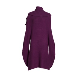 Rhizome Tri-Sleeve Deconstructed Sweater Midi-Dress