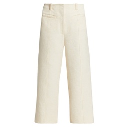 Cotton-Wool Jacquard Pants