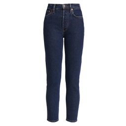70s Stove Pipe High-Rise Crop Jeans