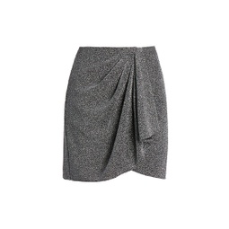 Bergen Glittery Draped Miniskirt