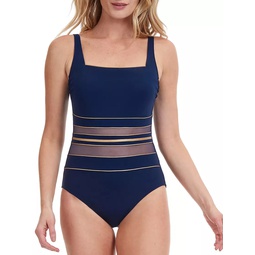 Onyx Stripe One-Piece Swimsuit