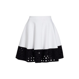 Flared Colorblocked Skirt