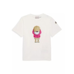 Little Girls & Girls Bear Graphic T-Shirt