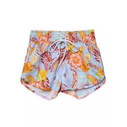 Little Girls & Girls Boho Tropical Board Shorts