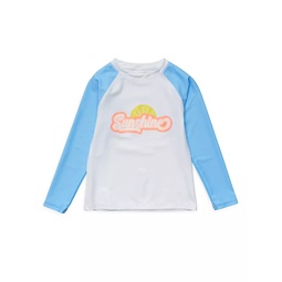 Little Girls & Girls Good Vibes Sunshine Long-Sleeve Rash T-Shirt