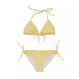 Girls 2-Piece Marigold Stripe Triangle Bikini Set