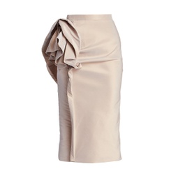 Ruffled Midi-Skirt