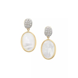 Siviglia 18K Yellow Gold, Mother-Of-Pearl & 0.2 TCW Diamond Drop Earrings